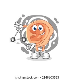 ear hypnotizing cartoon. cartoon mascot vector