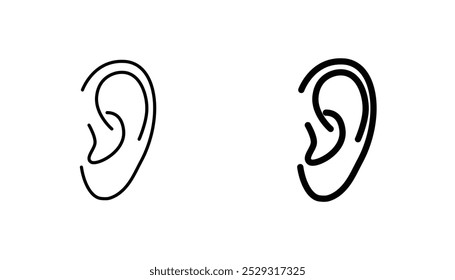 Concepto de icono de oreja. Vector de acciones