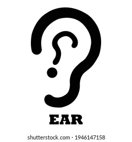 ear icon design vector graphic
