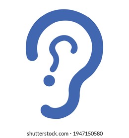 ear icon design vector graphic