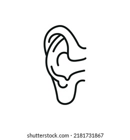 Ear Icon - Editable Stroke