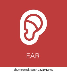  Ear icon. Editable  Ear icon for web or mobile.