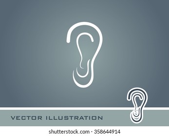 Ear Icon. Eps-10.