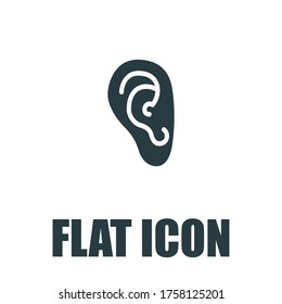 ear Icon Flat Vector illustration