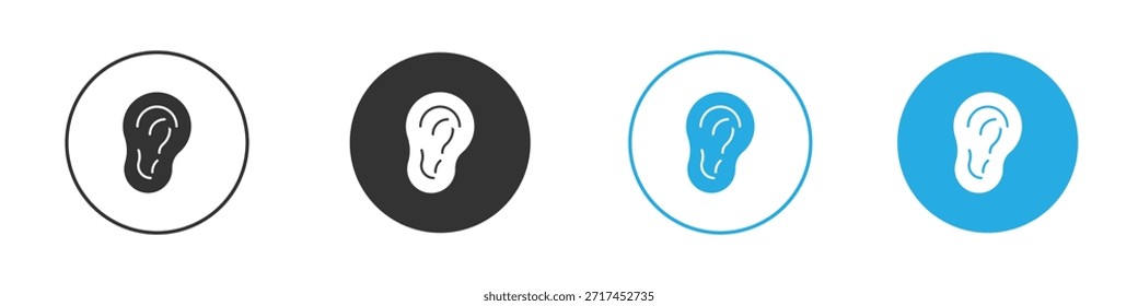 Icono de oreja. Plantilla de diseño de iconos gráficos