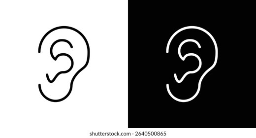Ear icon Graphic vector set for ui design