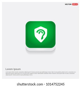 Ear icon Green Web Button