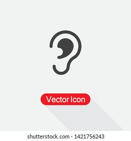 Ear Icon, Hearing Icon Vector Illustration Eps10