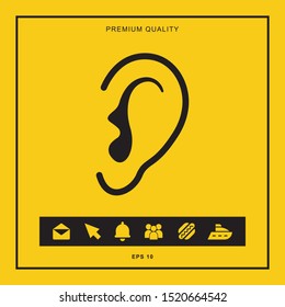 ear icon illustration isolated vector sign symbol