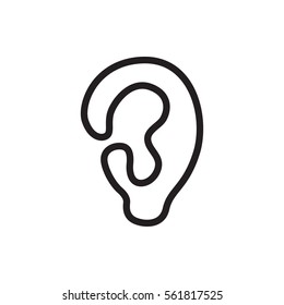 ear icon illustration isolated vector sign symbol