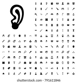 Ear icon illustration isolated vector sign symbol. editable barber icons vector set.