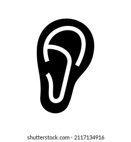 Ear icon isolated on white background