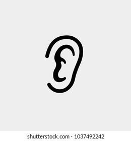 Ear icon. listen icon