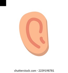 ear icon logo flat style vector