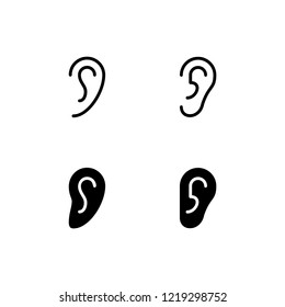 Ear Icon Logo Vector Symbol. Hear Icon