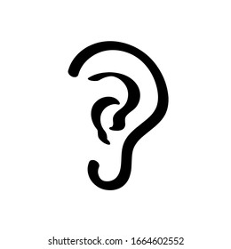 ear icon on white background