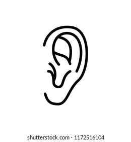 Ear  Icon Outline Vector