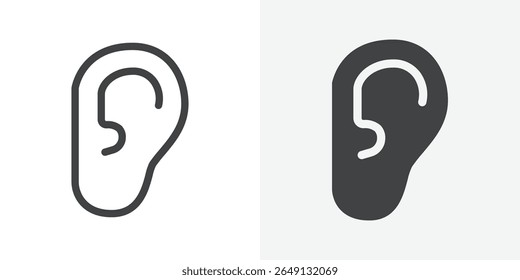 Ear icon Outline vector sign