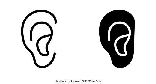 Ear icon. sign for mobile concept and web design. vector illustration