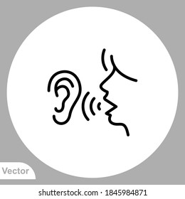 Ear icon sign vector,Symbol, logo illustration for web and mobile