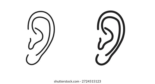 Ícone de ouvido em tendência plana simples design gráfico moderno elemento de logotipo abstrato
