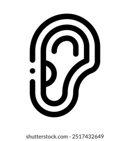 ear icon with style outline