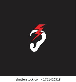Ear icon and symbol logo vector template 