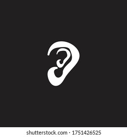 Ear icon and symbol logo vector template 