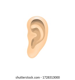 ear icon symbols flat design. Healthcare and Medical concept