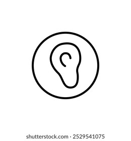 Ear icon Thin vector set