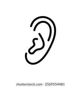 Ear icon Thin vector set