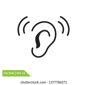 Ear icon vector