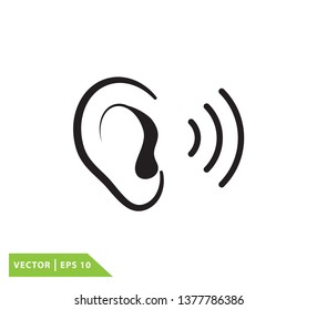 Ear icon vector