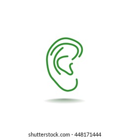  Ear icon vector.