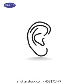  Ear icon vector.