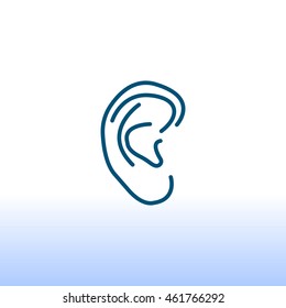  Ear icon vector.