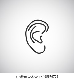  Ear icon vector.