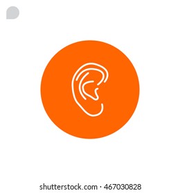  Ear icon vector.