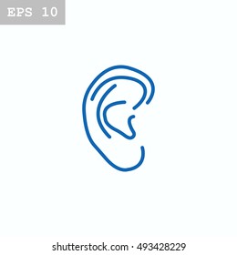  Ear icon vector.