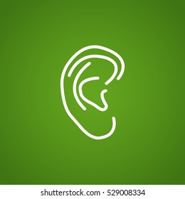  Ear icon vector.