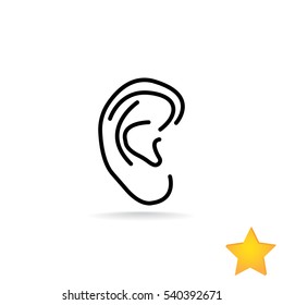  Ear icon vector.