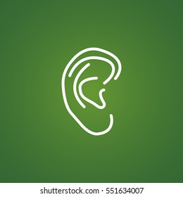  Ear icon vector.