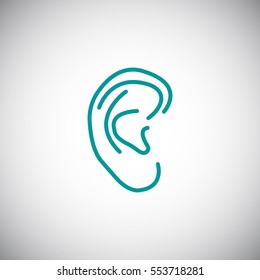  Ear icon vector.