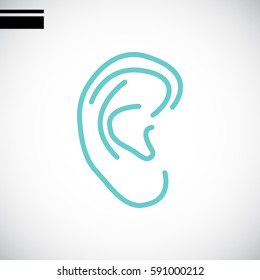  Ear icon vector.