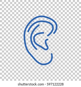  Ear icon vector.