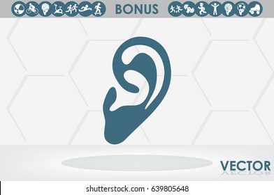 Ear icon vector