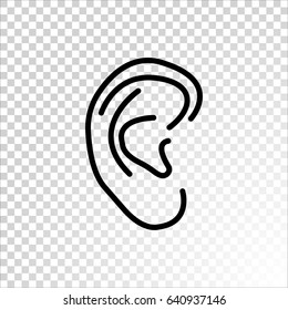  Ear icon vector.