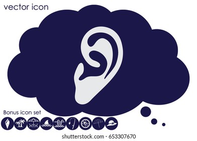 Ear icon vector