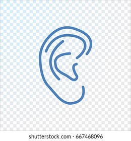  Ear icon vector.
