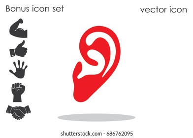 Ear icon vector